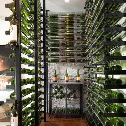 VintageView Evolution Wine Wall Post Floating Wine Rack System Component Example 5