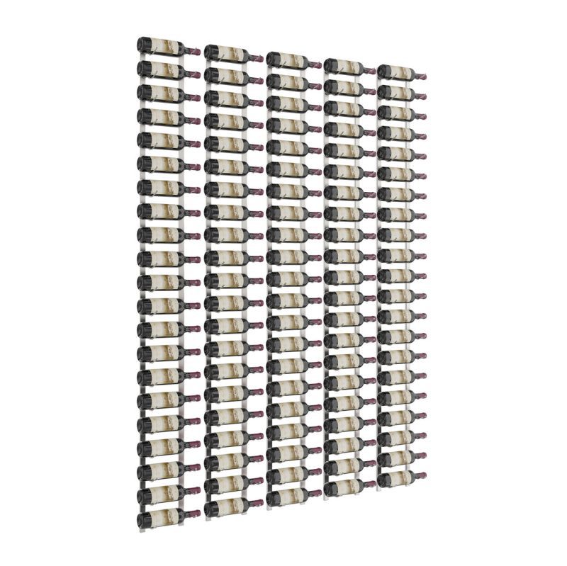 VintageView Feature Wall 7 Wine Rack Kit Single Brushed Nickel