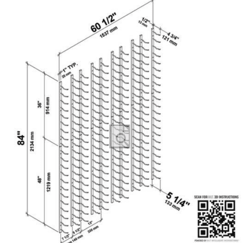 VintageView Feature Wall 7 Wine Rack Kit Suggested Layout