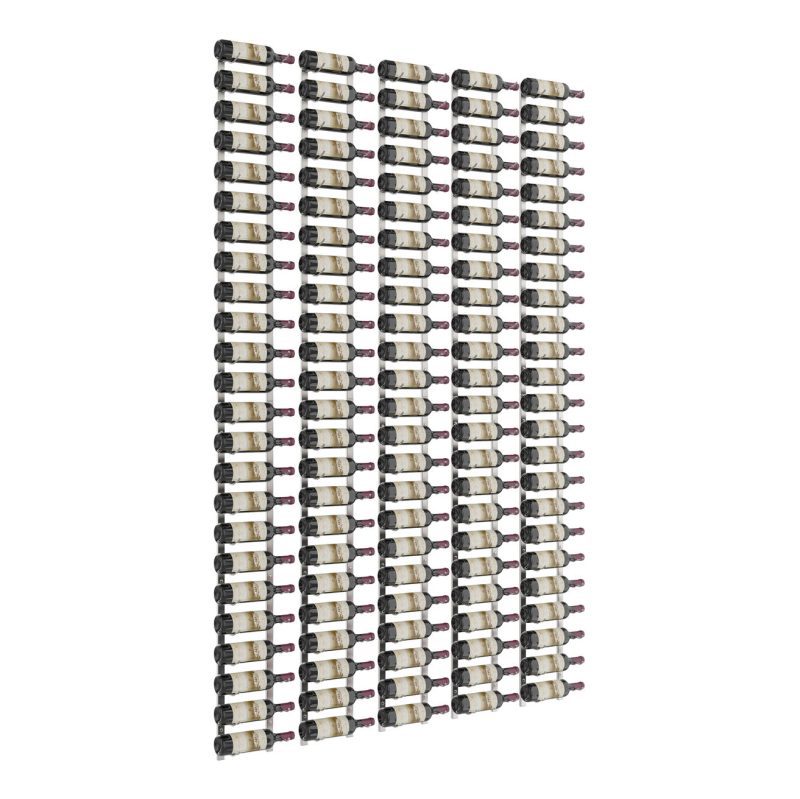 VintageView Feature Wall 8 Wine Rack Kit Single Brushed Nickel