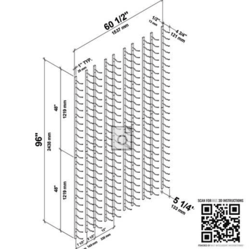 VintageView Feature Wall 8 Wine Rack Kit Suggested Layout