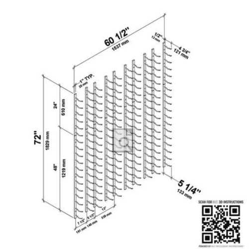 VintageView Feature Wall Wine Rack Kit 6 Suggested Layout