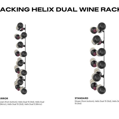 VintageView Helix Dual 15 minimalist wall mounted metal wine rack Example 6