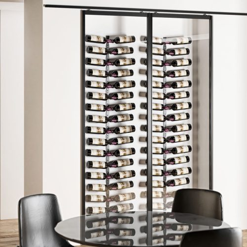 VintageView Helix Dual 5 modern metal wall mounted wine rack Example 1