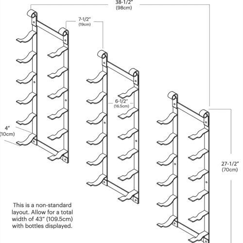 VintageView Le Rustique Wall Wine Rack 11