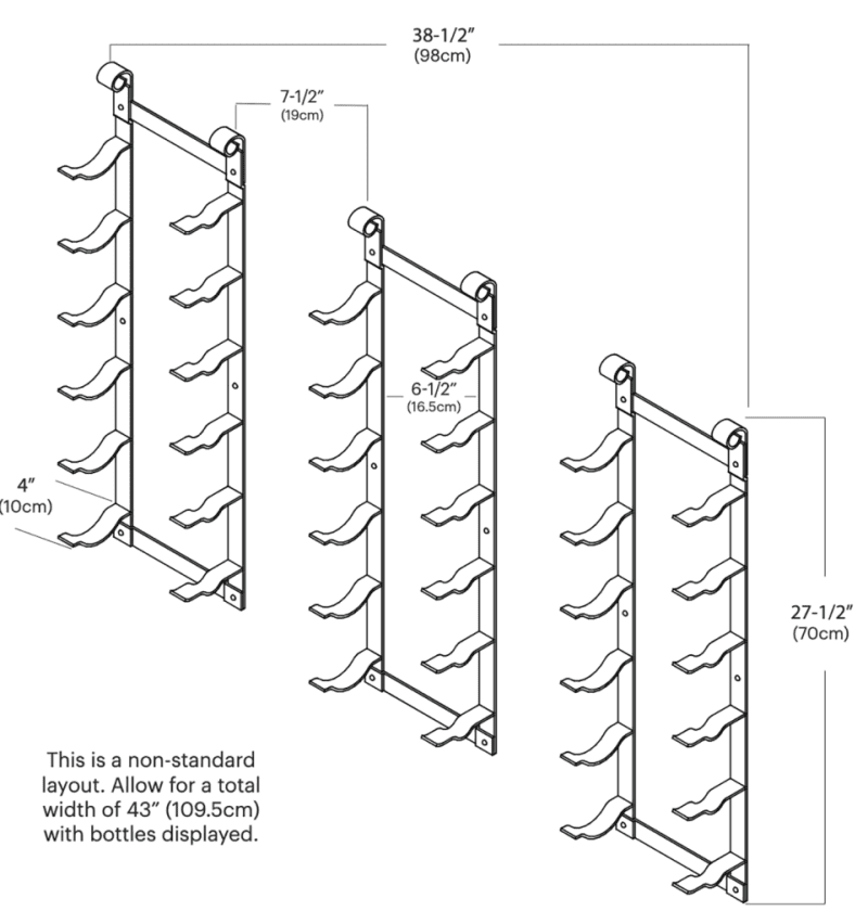 VintageView Le Rustique Wall Wine Rack 11