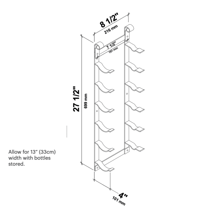 VintageView Le Rustique Wall Wine Rack 9