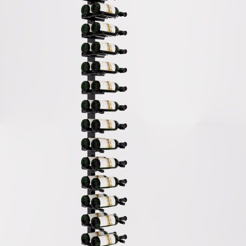 VintageView One Sided Label Forward Floating Wine Rack 40 Bottles Gloss Black