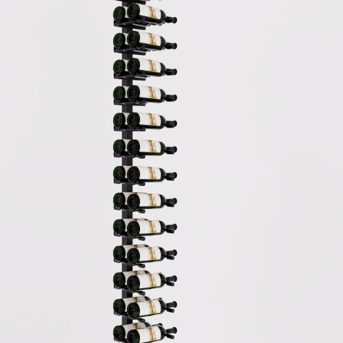 VintageView One Sided Label Forward Floating Wine Rack 40 Bottles Matte Black