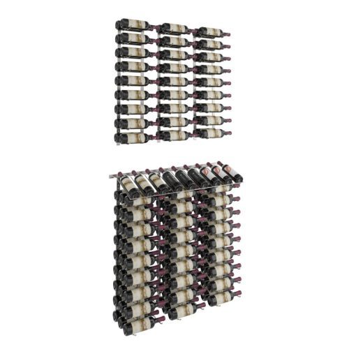 VintageView Presentation Row Wine Display Kit 144 Bottles Gunmetal Luxe