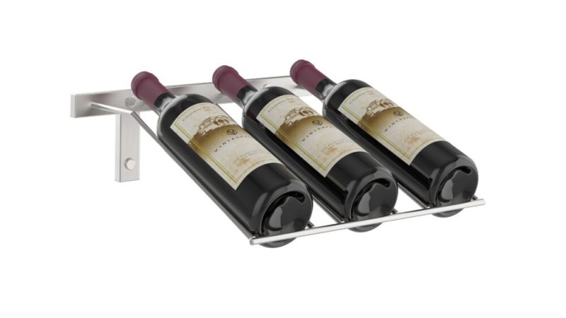 VintageView Presentation Row Wine Rack 3 Bottles Brushed Nickel