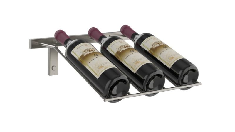 VintageView Presentation Row Wine Rack 3 Bottles Gunmetal