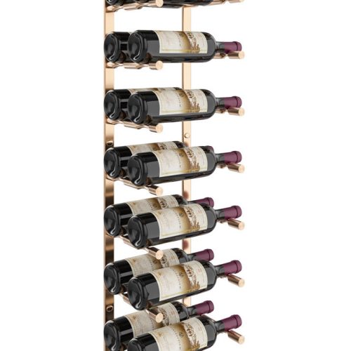 VintageView Vino Pins Flex Wall Mounted Metal Wine Rack 18 Bottles Golden Bronze