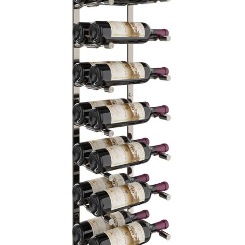 VintageView Vino Pins Flex Wall Mounted Metal Wine Rack 18 Bottles Gunmetal