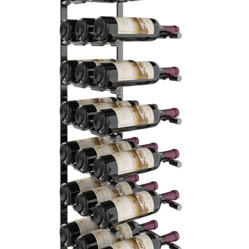 VintageView Vino Pins Flex Wall Mounted Metal Wine Rack 27 Bottles Gloss Black