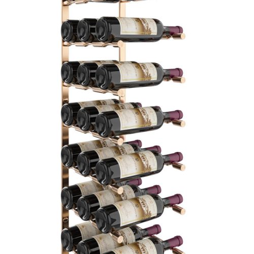 VintageView Vino Pins Flex Wall Mounted Metal Wine Rack 27 Bottles Golden Bronze