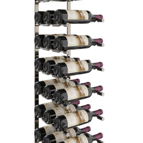 VintageView Vino Pins Flex Wall Mounted Metal Wine Rack 27 Bottles Gunmetal