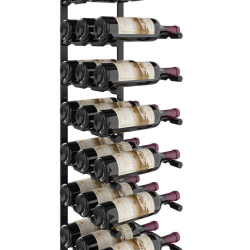 VintageView Vino Pins Flex Wall Mounted Metal Wine Rack 27 Bottles Matte Black