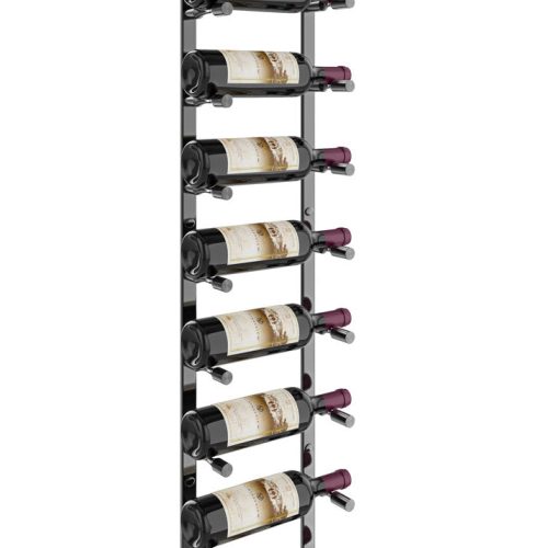 VintageView Vino Pins Flex Wall Mounted Metal Wine Rack 9 Bottles Gloss Black