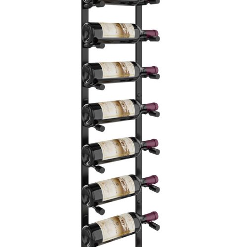 VintageView Vino Pins Flex Wall Mounted Metal Wine Rack 9 Bottles Matte Black