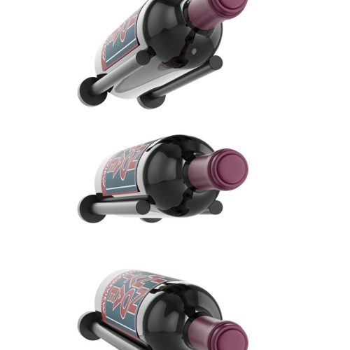 VintageView Vino Rails 3 Bottles Matte Black