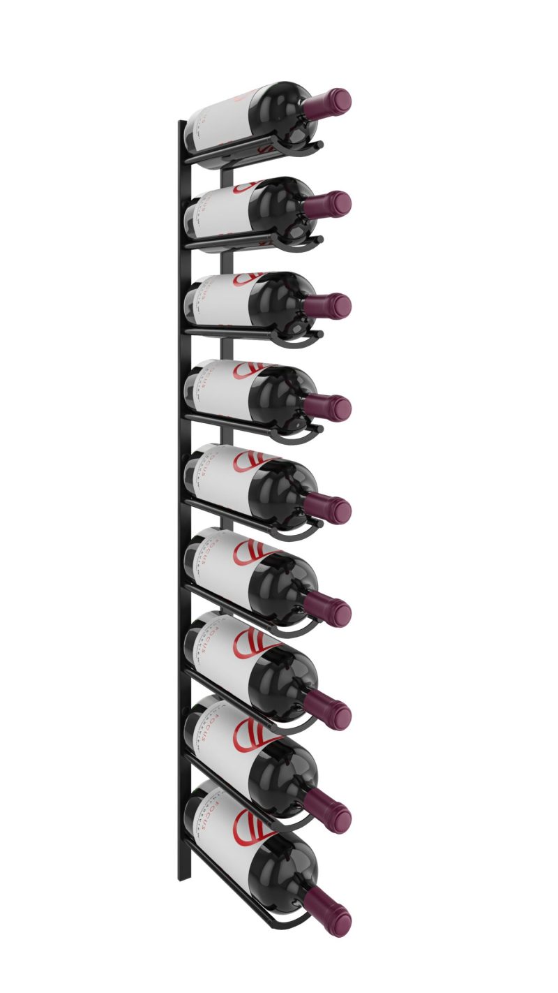 VintageView Vino Rails Flex Magnum Wine Rack 9 Bottles Matte Black