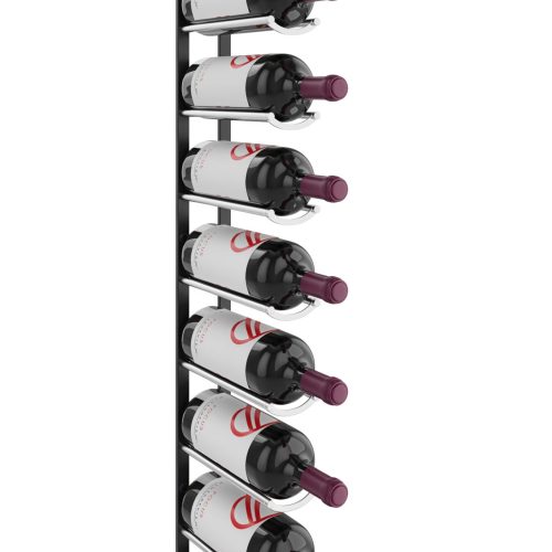 VintageView Vino Rails Flex Magnum Wine Rack 9 Bottles Matte Black Aluminum