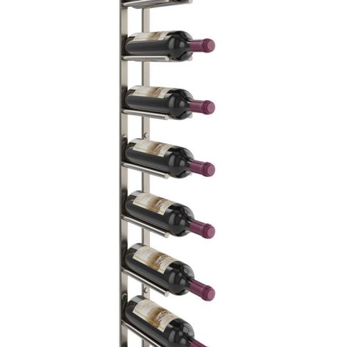 VintageView Vino Rails Flex Wall Mounted Metal Wine Rack 9 Bottles Gunmetal