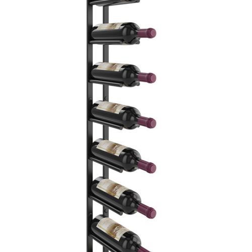 VintageView Vino Rails Flex Wall Mounted Metal Wine Rack 9 Bottles Matte Black