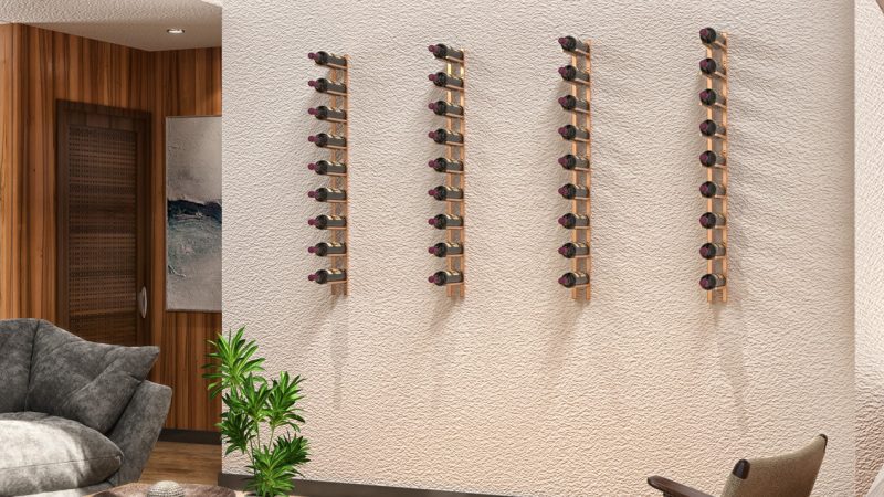 VintageView Vino Rails Flex Wall Mounted Metal Wine Rack