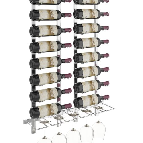 VintageView Wet Bar Wine Rack Kit Single Chrome Luxe