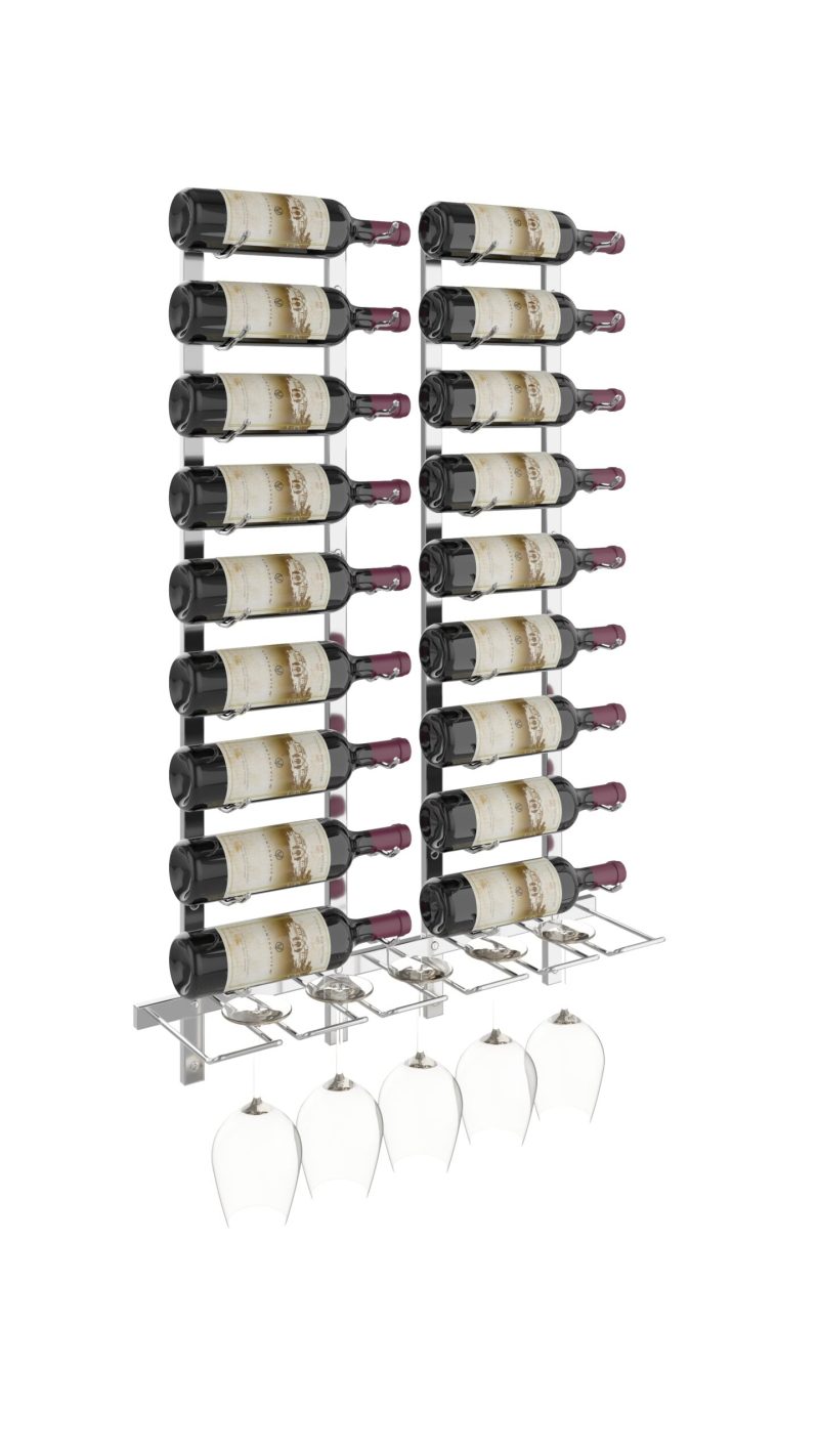 VintageView Wet Bar Wine Rack Kit Single Chrome