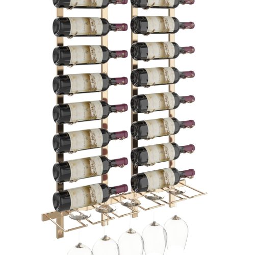 VintageView Wet Bar Wine Rack Kit Single Golden Bronze Luxe