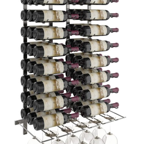 VintageView Wet Bar Wine Rack Kit Triple Gunmetal Luxe