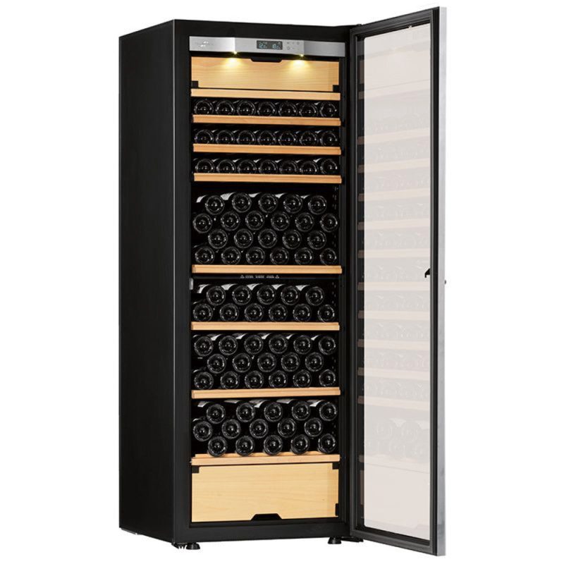 transtherm castel glass door cellar black new 10