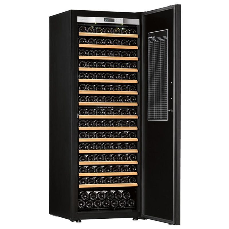 transtherm ermitage solid door cellar black fully shelved 10